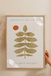 HOMEPACK Ahşap Çerçeveli Tablo Çerçeveli Poster Sanatsal Modern Duvar Dekoru FLOWER-07