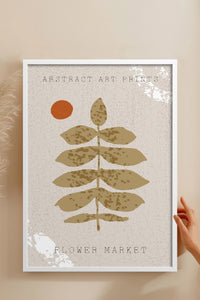 HOMEPACK Ahşap Çerçeveli Tablo Çerçeveli Poster Sanatsal Modern Duvar Dekoru FLOWER-07
