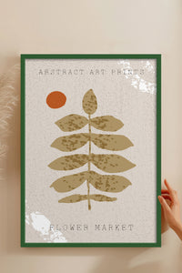 HOMEPACK Ahşap Çerçeveli Tablo Çerçeveli Poster Sanatsal Modern Duvar Dekoru FLOWER-07