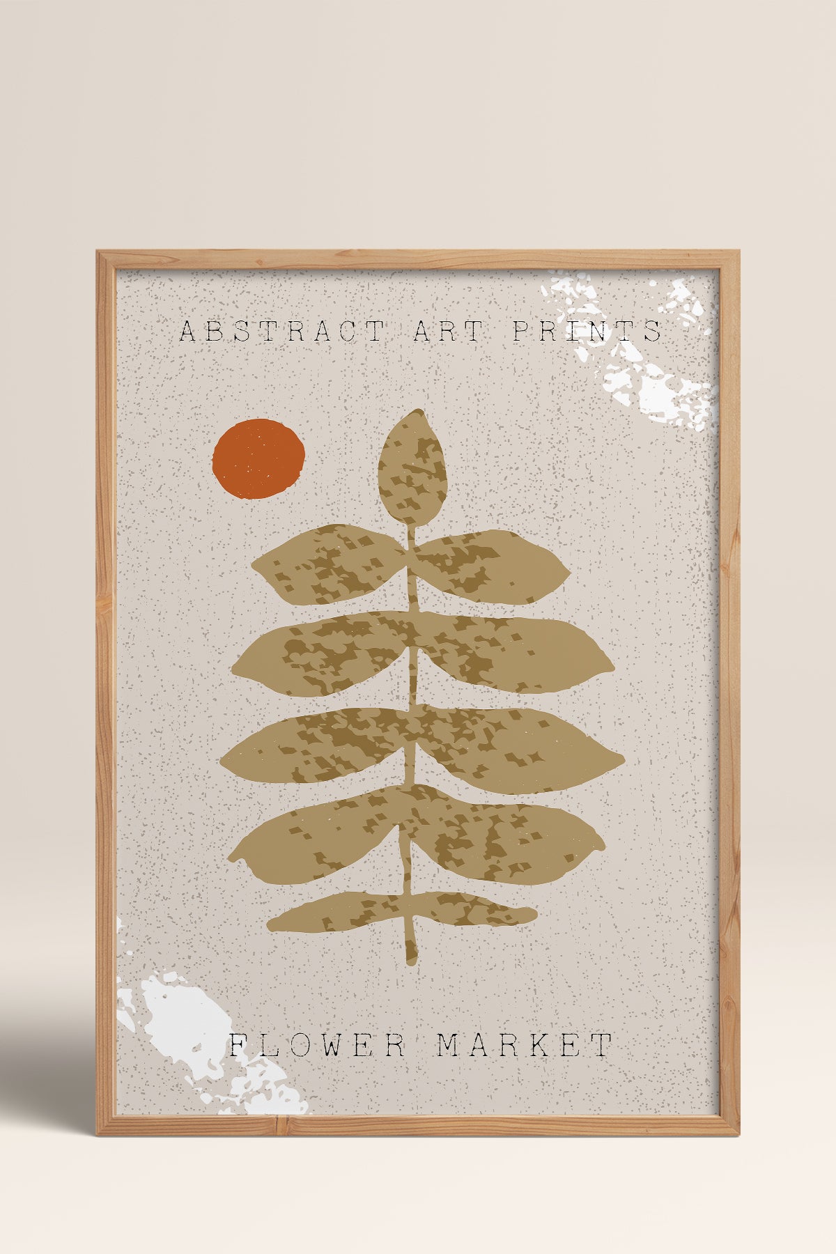 HOMEPACK Ahşap Çerçeveli Tablo Çerçeveli Poster Sanatsal Modern Duvar Dekoru FLOWER-07