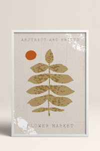 HOMEPACK Ahşap Çerçeveli Tablo Çerçeveli Poster Sanatsal Modern Duvar Dekoru FLOWER-07