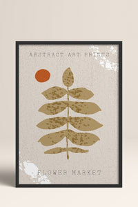 HOMEPACK Ahşap Çerçeveli Tablo Çerçeveli Poster Sanatsal Modern Duvar Dekoru FLOWER-07