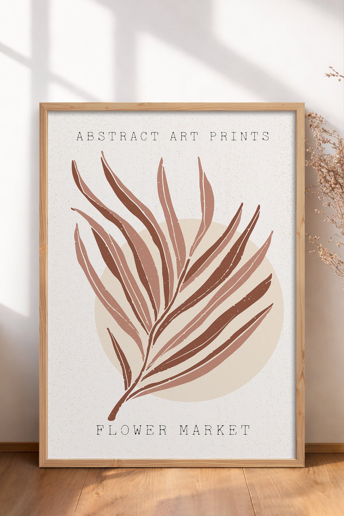 HOMEPACK Ahşap Çerçeveli Tablo Çerçeveli Poster Sanatsal Modern Duvar Dekoru FLOWER-08