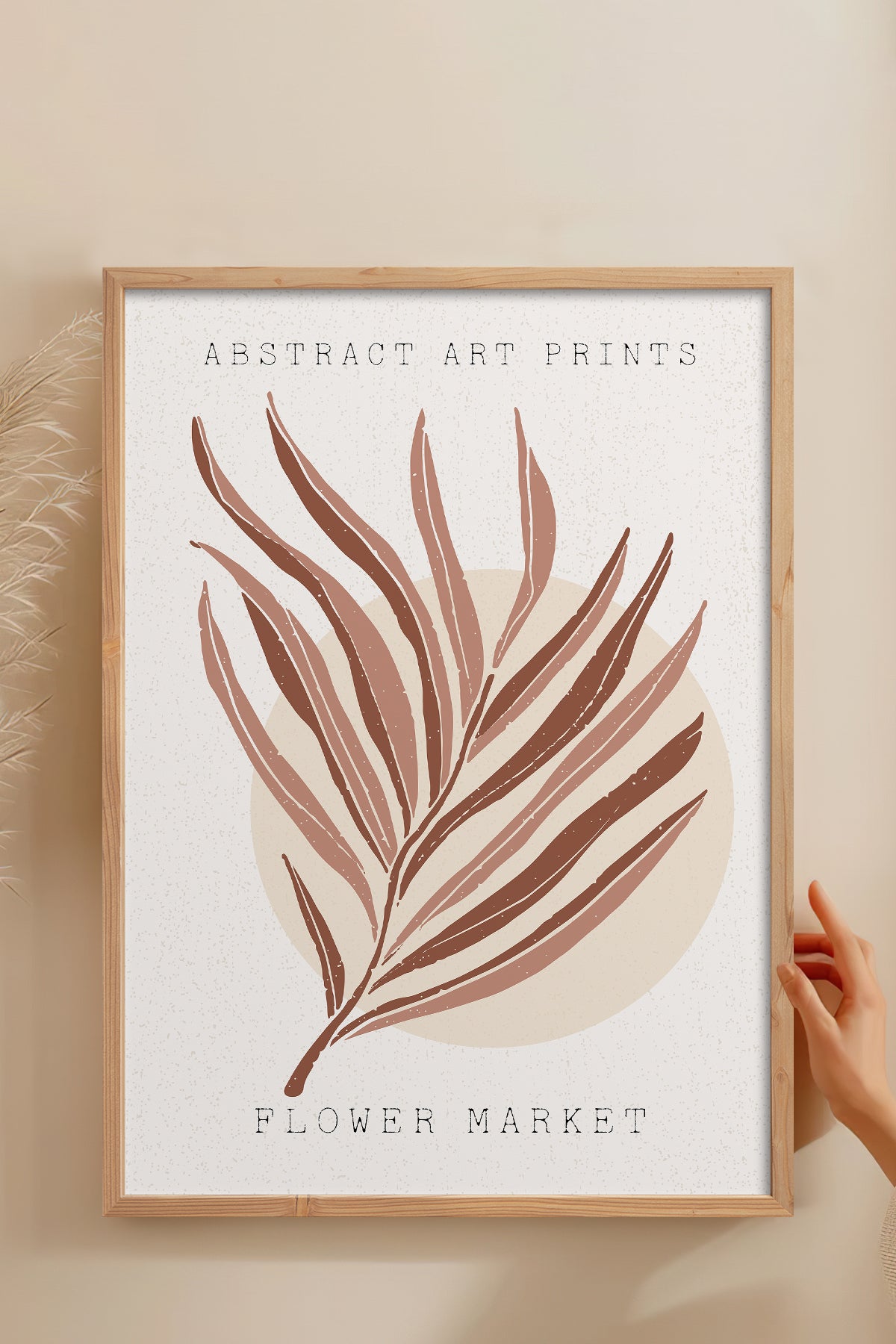 HOMEPACK Ahşap Çerçeveli Tablo Çerçeveli Poster Sanatsal Modern Duvar Dekoru FLOWER-08