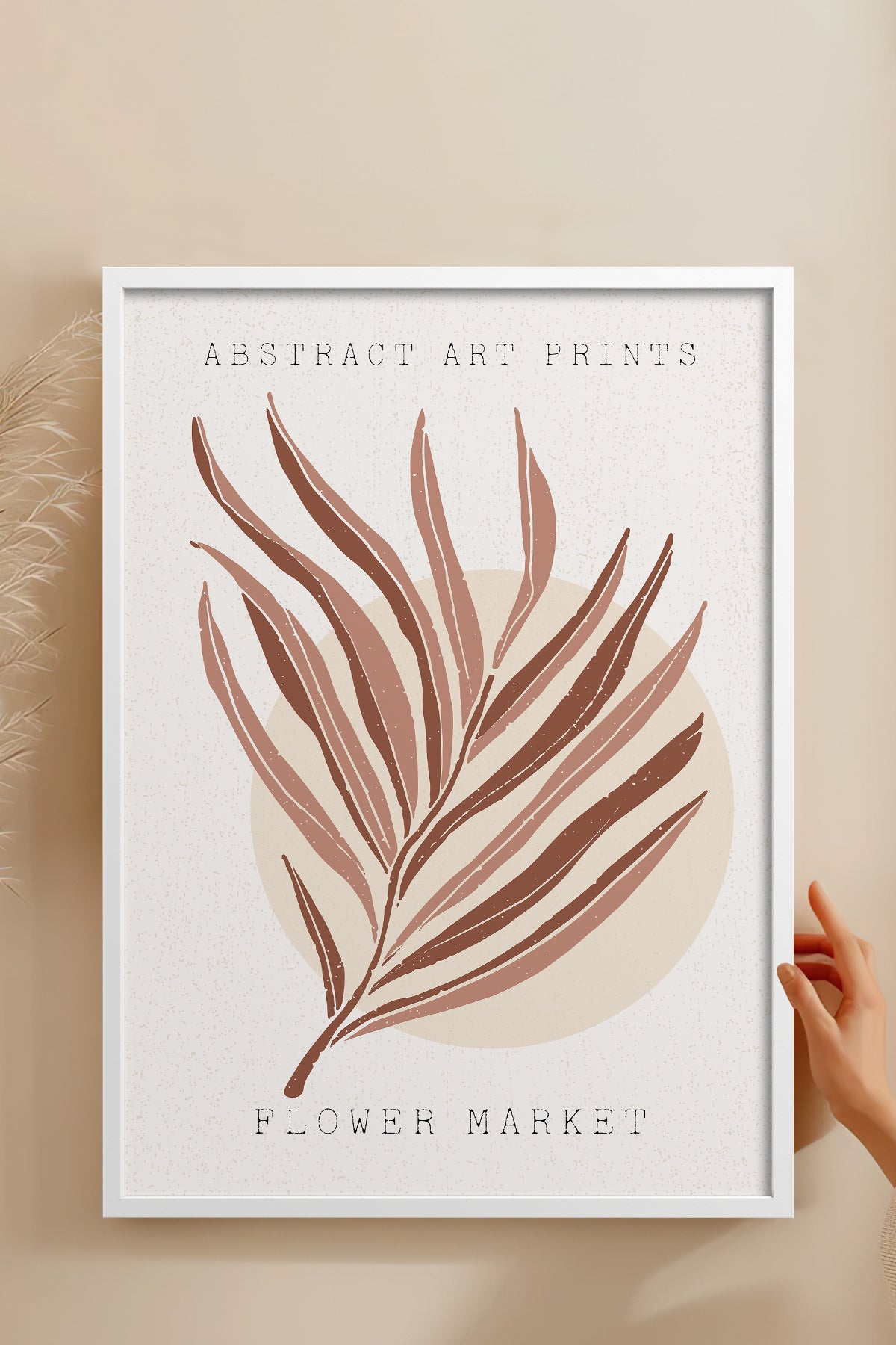 HOMEPACK Ahşap Çerçeveli Tablo Çerçeveli Poster Sanatsal Modern Duvar Dekoru FLOWER-08