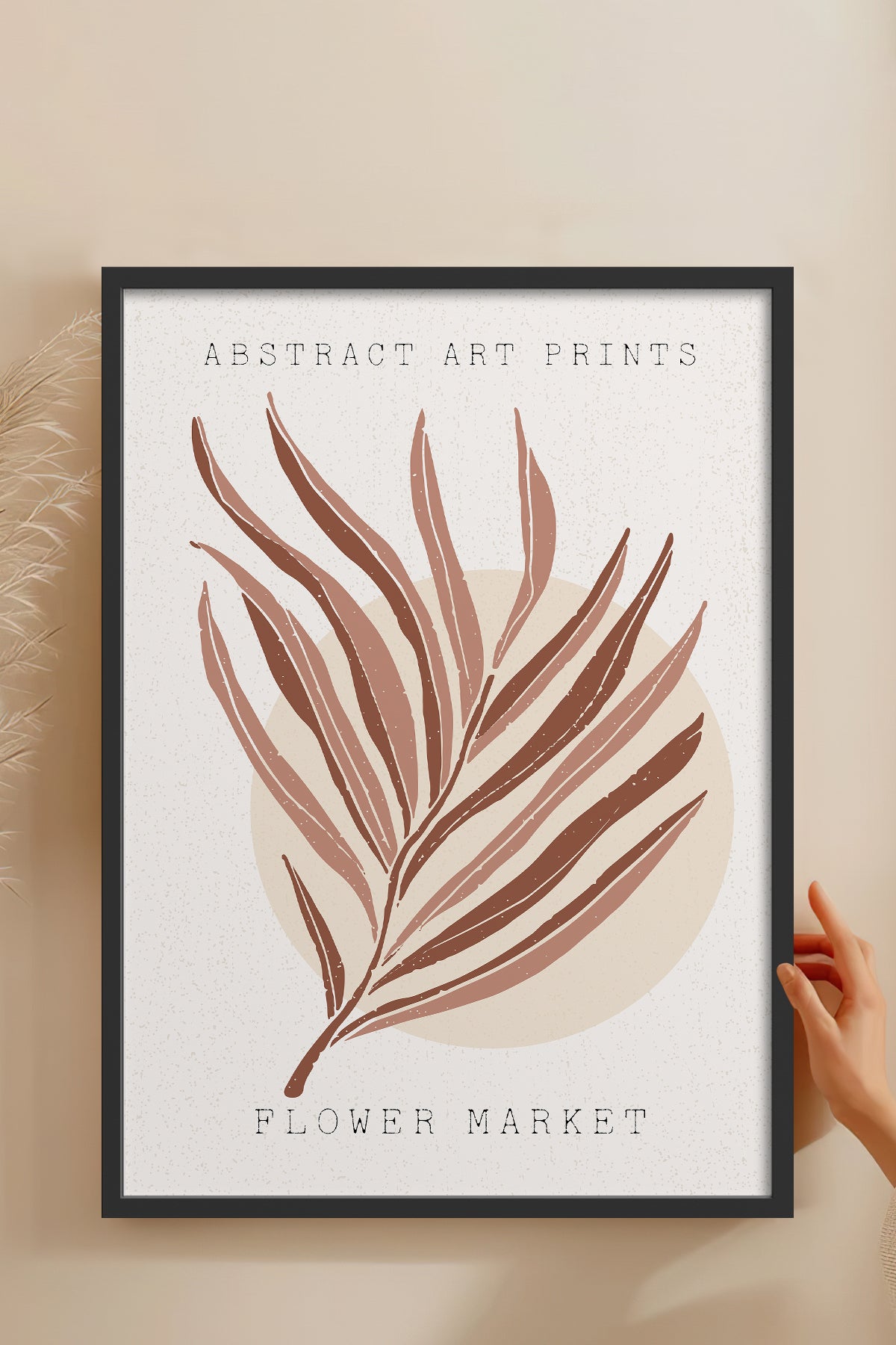 HOMEPACK Ahşap Çerçeveli Tablo Çerçeveli Poster Sanatsal Modern Duvar Dekoru FLOWER-08