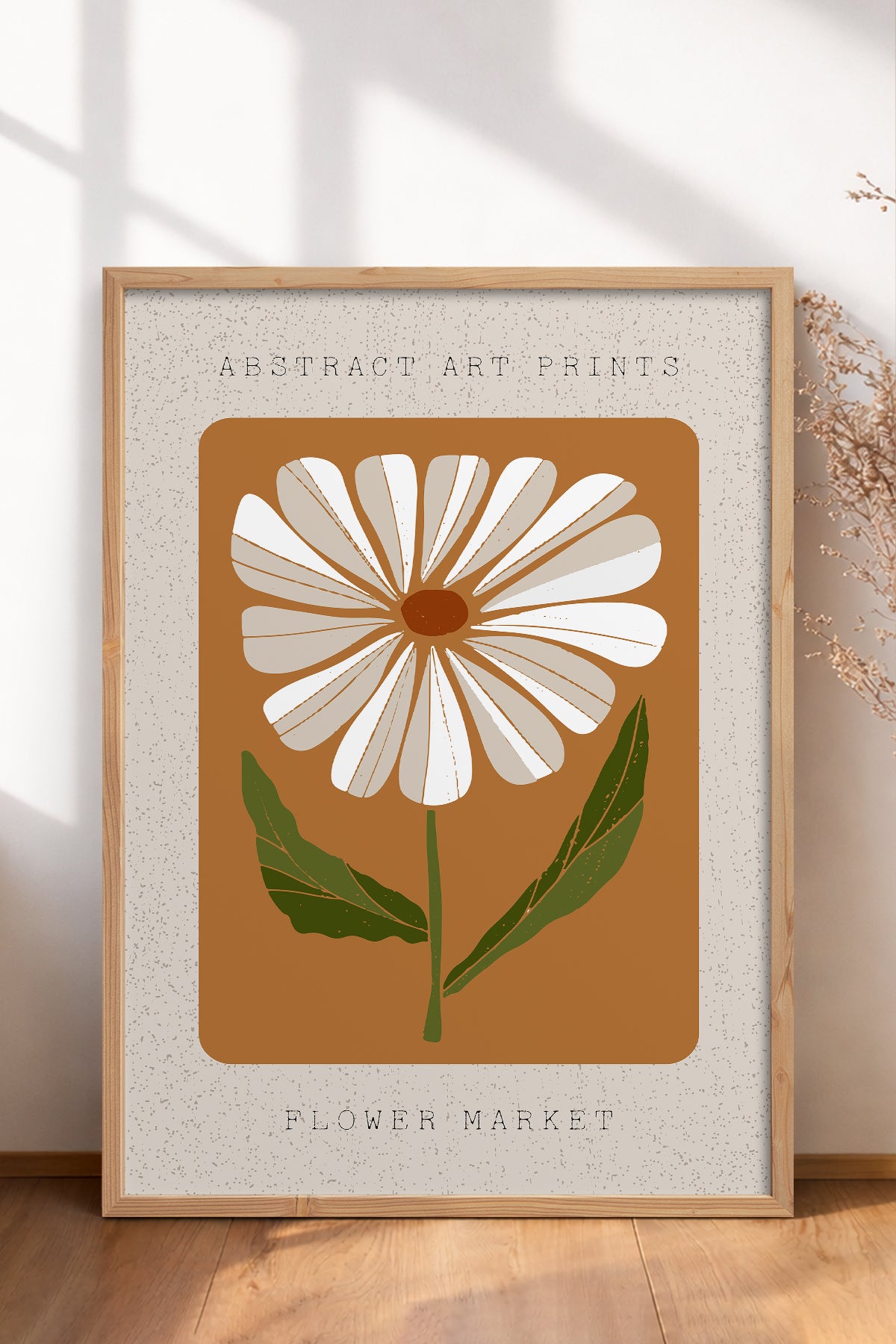 HOMEPACK Ahşap Çerçeveli Tablo Çerçeveli Poster Sanatsal Modern Duvar Dekoru FLOWER-09