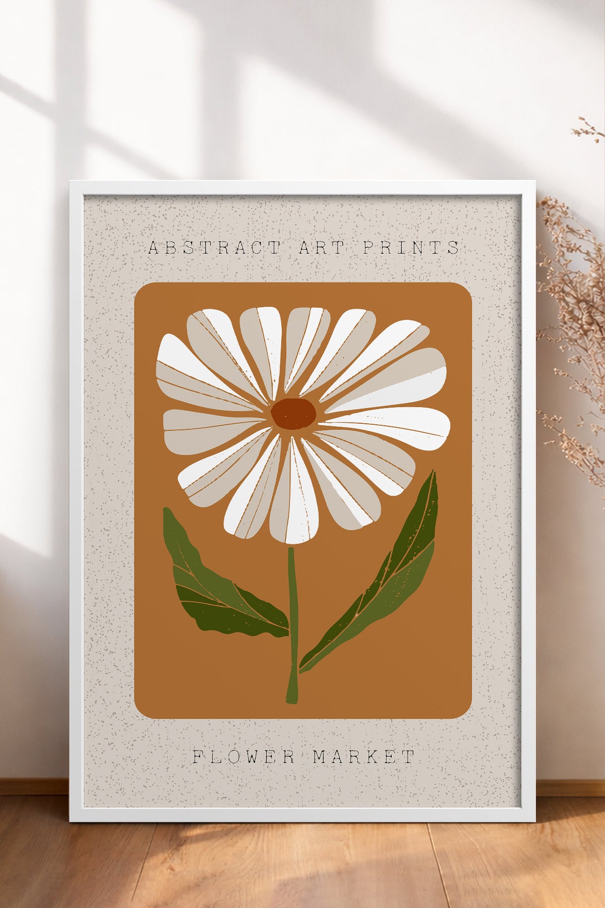 HOMEPACK Ahşap Çerçeveli Tablo Çerçeveli Poster Sanatsal Modern Duvar Dekoru FLOWER-09