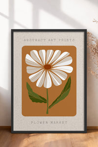 HOMEPACK Ahşap Çerçeveli Tablo Çerçeveli Poster Sanatsal Modern Duvar Dekoru FLOWER-09