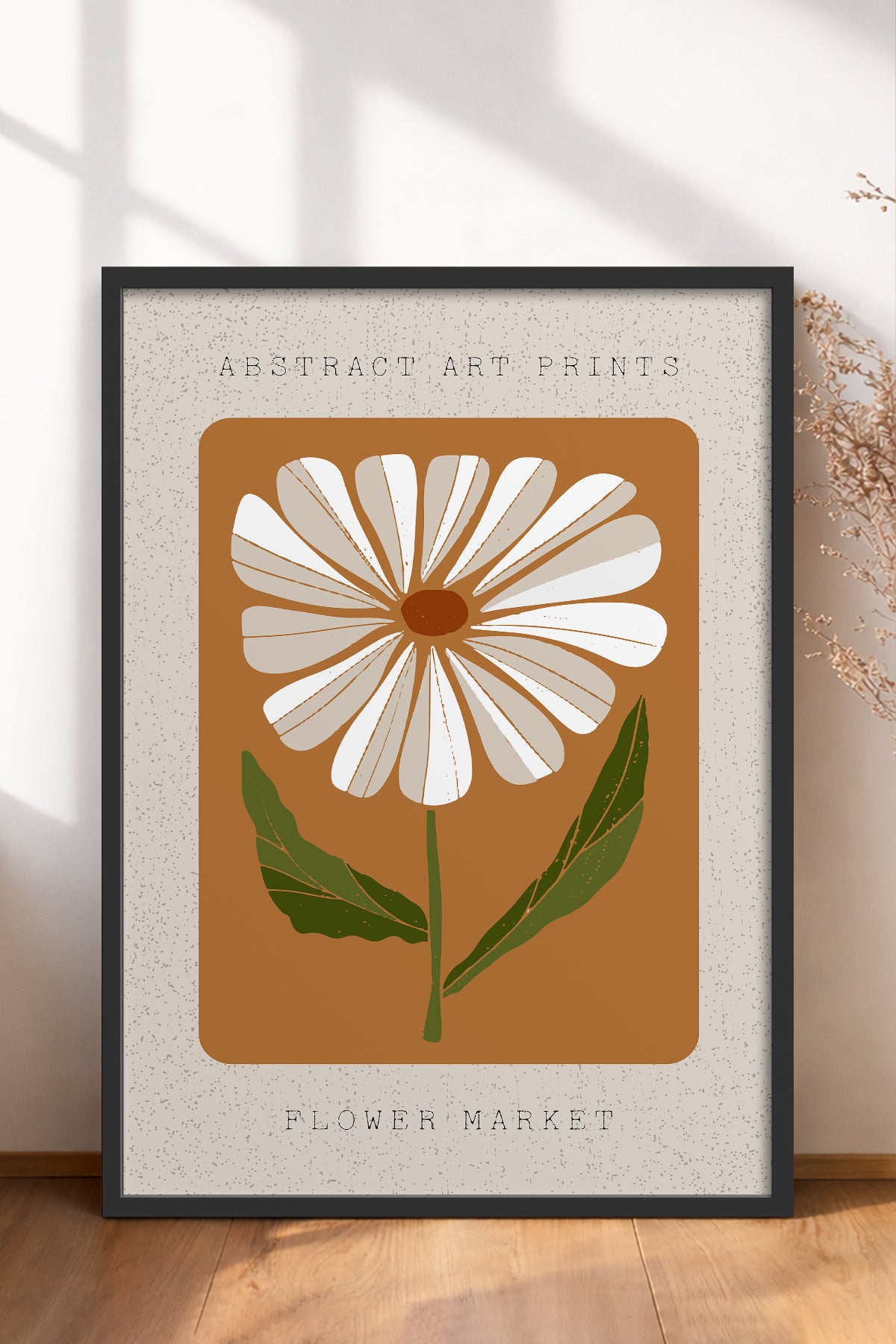 HOMEPACK Ahşap Çerçeveli Tablo Çerçeveli Poster Sanatsal Modern Duvar Dekoru FLOWER-09