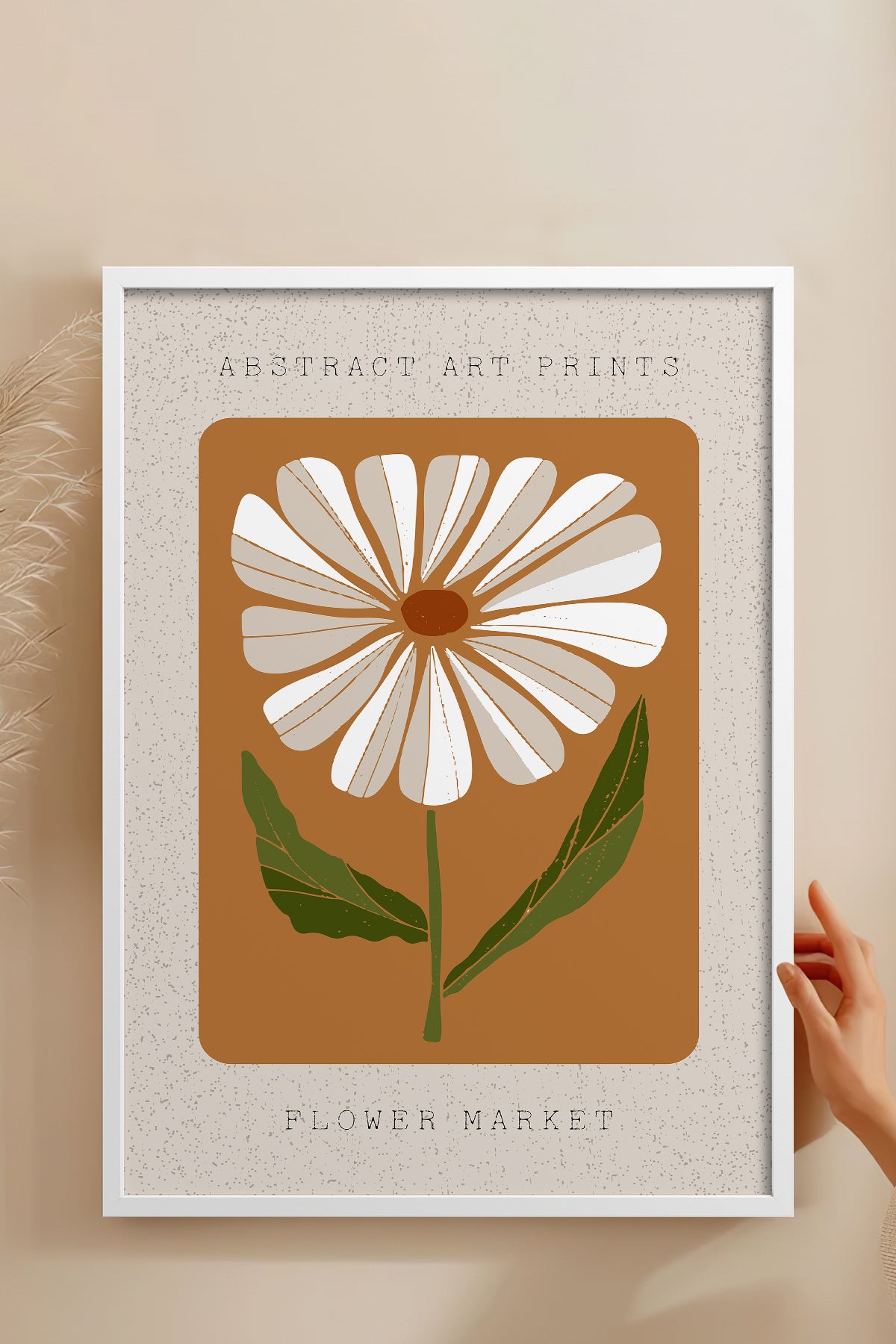 HOMEPACK Ahşap Çerçeveli Tablo Çerçeveli Poster Sanatsal Modern Duvar Dekoru FLOWER-09
