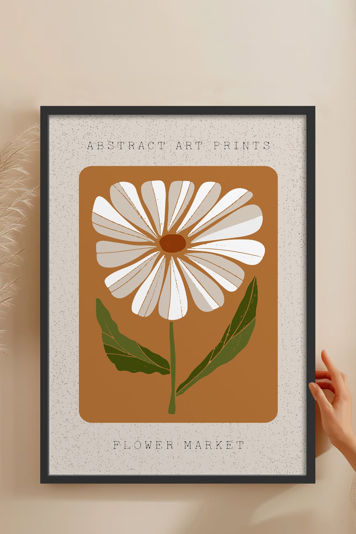 HOMEPACK Ahşap Çerçeveli Tablo Çerçeveli Poster Sanatsal Modern Duvar Dekoru FLOWER-09