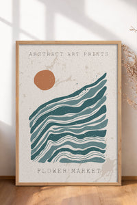 HOMEPACK Ahşap Çerçeveli Tablo Çerçeveli Poster Sanatsal Modern Duvar Dekoru FLOWER-10