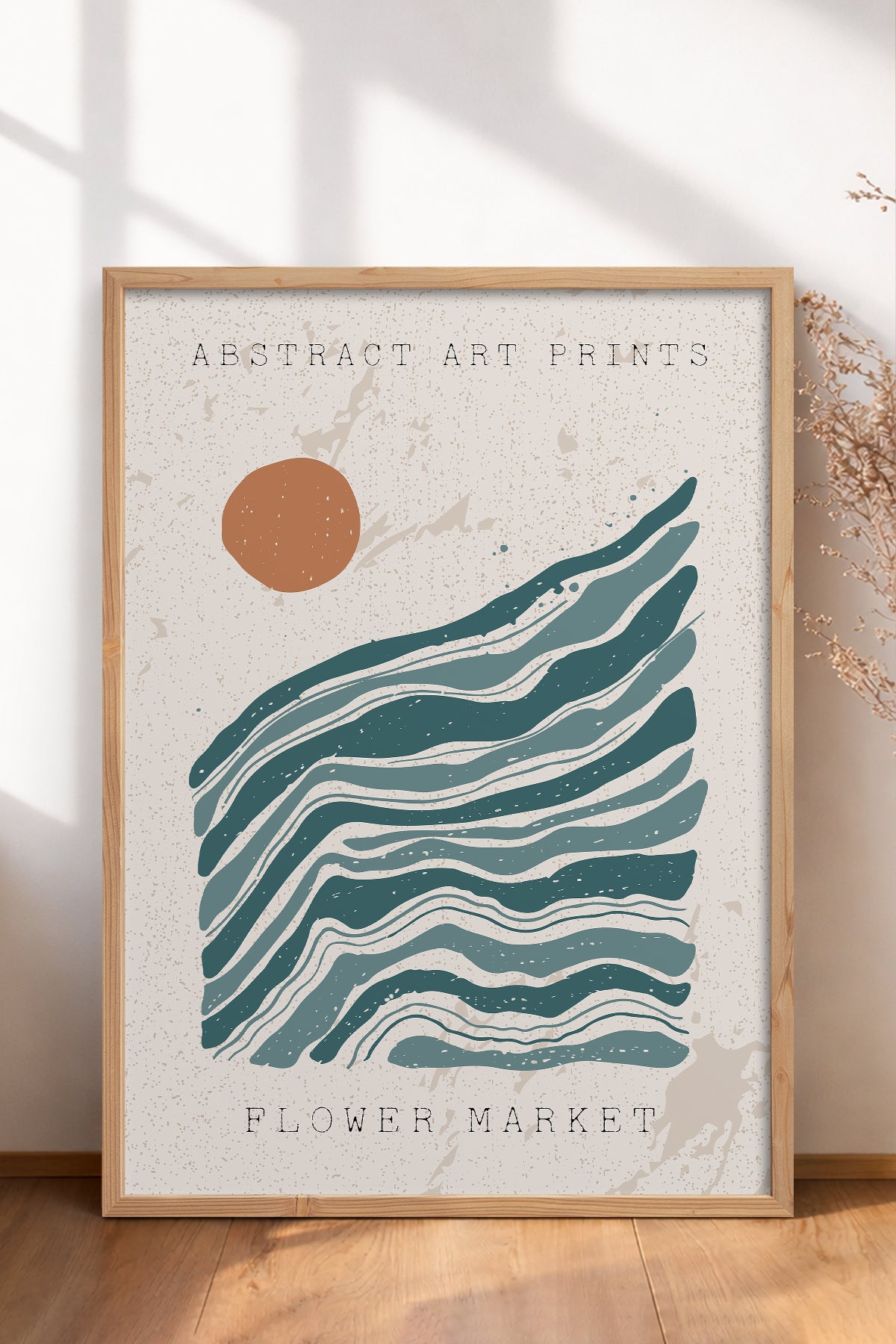 HOMEPACK Ahşap Çerçeveli Tablo Çerçeveli Poster Sanatsal Modern Duvar Dekoru FLOWER-10