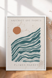 HOMEPACK Ahşap Çerçeveli Tablo Çerçeveli Poster Sanatsal Modern Duvar Dekoru FLOWER-10