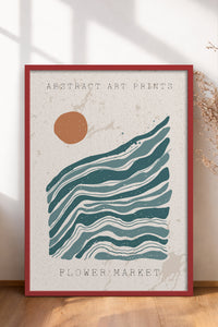 HOMEPACK Ahşap Çerçeveli Tablo Çerçeveli Poster Sanatsal Modern Duvar Dekoru FLOWER-10