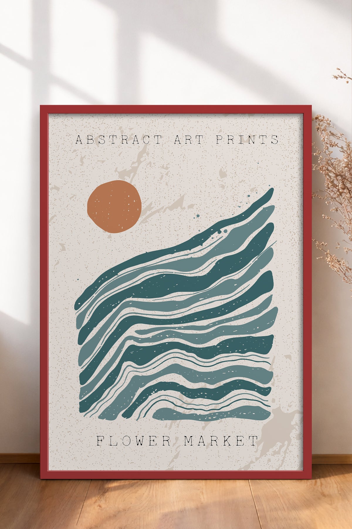 HOMEPACK Ahşap Çerçeveli Tablo Çerçeveli Poster Sanatsal Modern Duvar Dekoru FLOWER-10