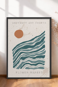 HOMEPACK Ahşap Çerçeveli Tablo Çerçeveli Poster Sanatsal Modern Duvar Dekoru FLOWER-10