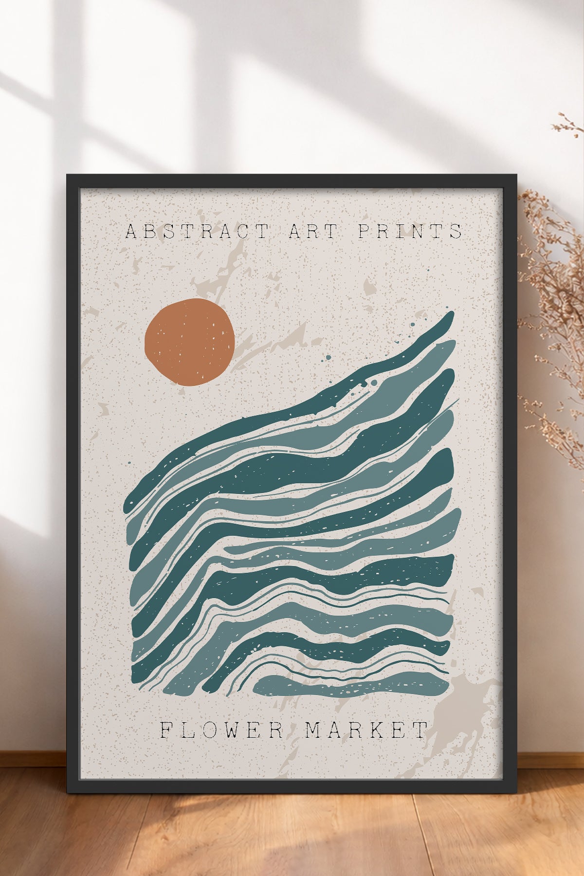 HOMEPACK Ahşap Çerçeveli Tablo Çerçeveli Poster Sanatsal Modern Duvar Dekoru FLOWER-10
