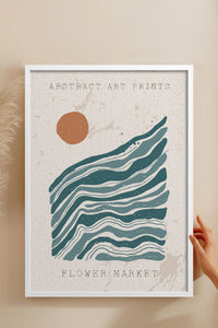 HOMEPACK Ahşap Çerçeveli Tablo Çerçeveli Poster Sanatsal Modern Duvar Dekoru FLOWER-10
