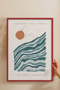 HOMEPACK Ahşap Çerçeveli Tablo Çerçeveli Poster Sanatsal Modern Duvar Dekoru FLOWER-10