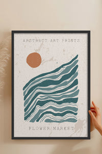 HOMEPACK Ahşap Çerçeveli Tablo Çerçeveli Poster Sanatsal Modern Duvar Dekoru FLOWER-10