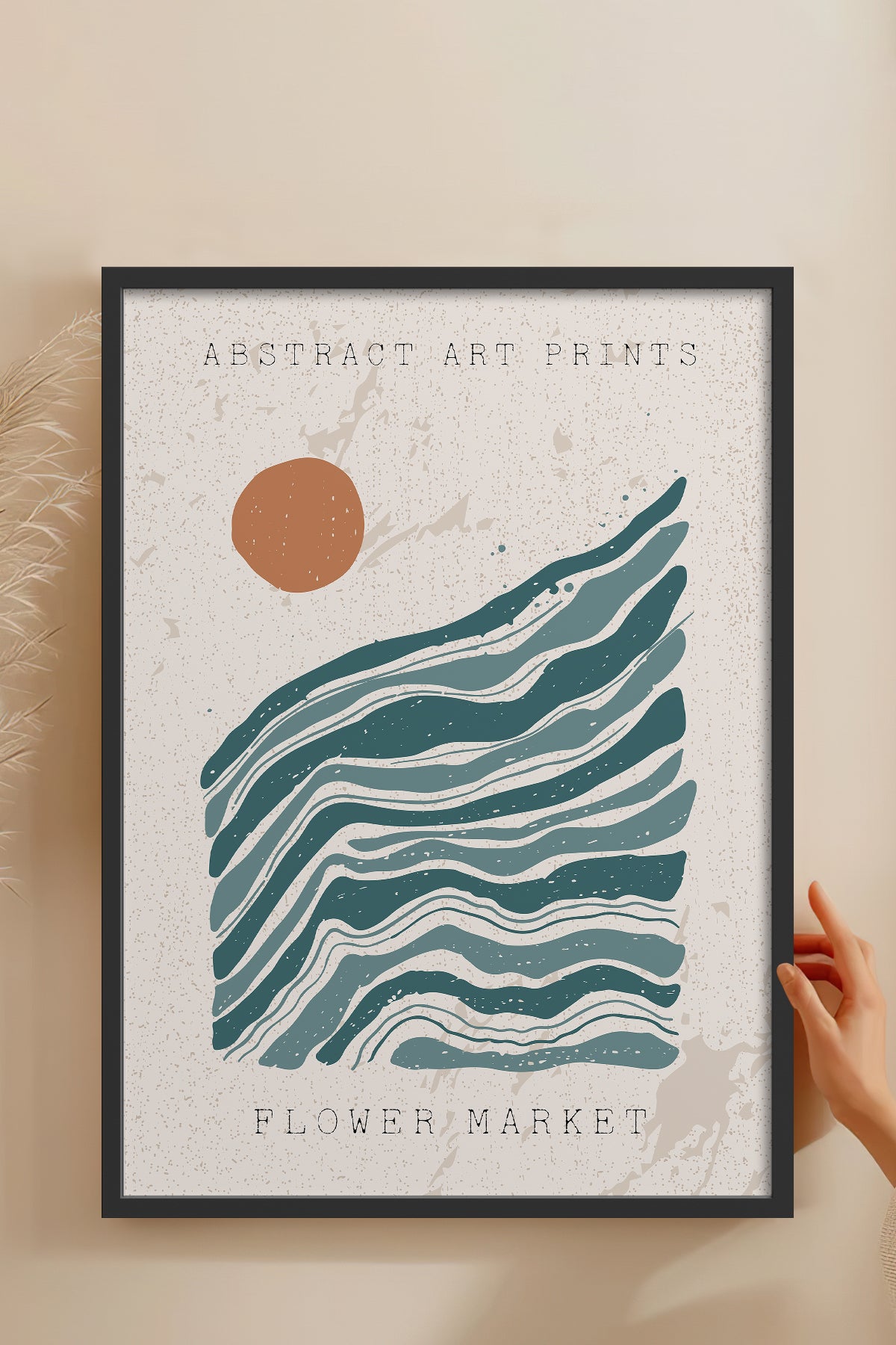 HOMEPACK Ahşap Çerçeveli Tablo Çerçeveli Poster Sanatsal Modern Duvar Dekoru FLOWER-10
