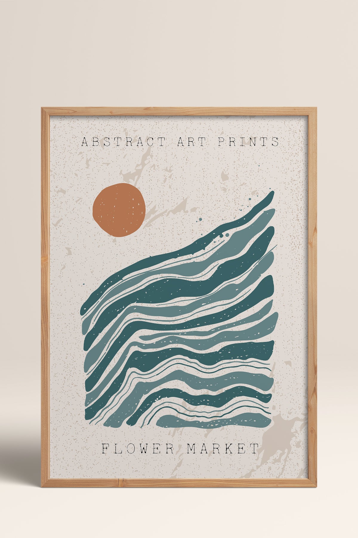 HOMEPACK Ahşap Çerçeveli Tablo Çerçeveli Poster Sanatsal Modern Duvar Dekoru FLOWER-10