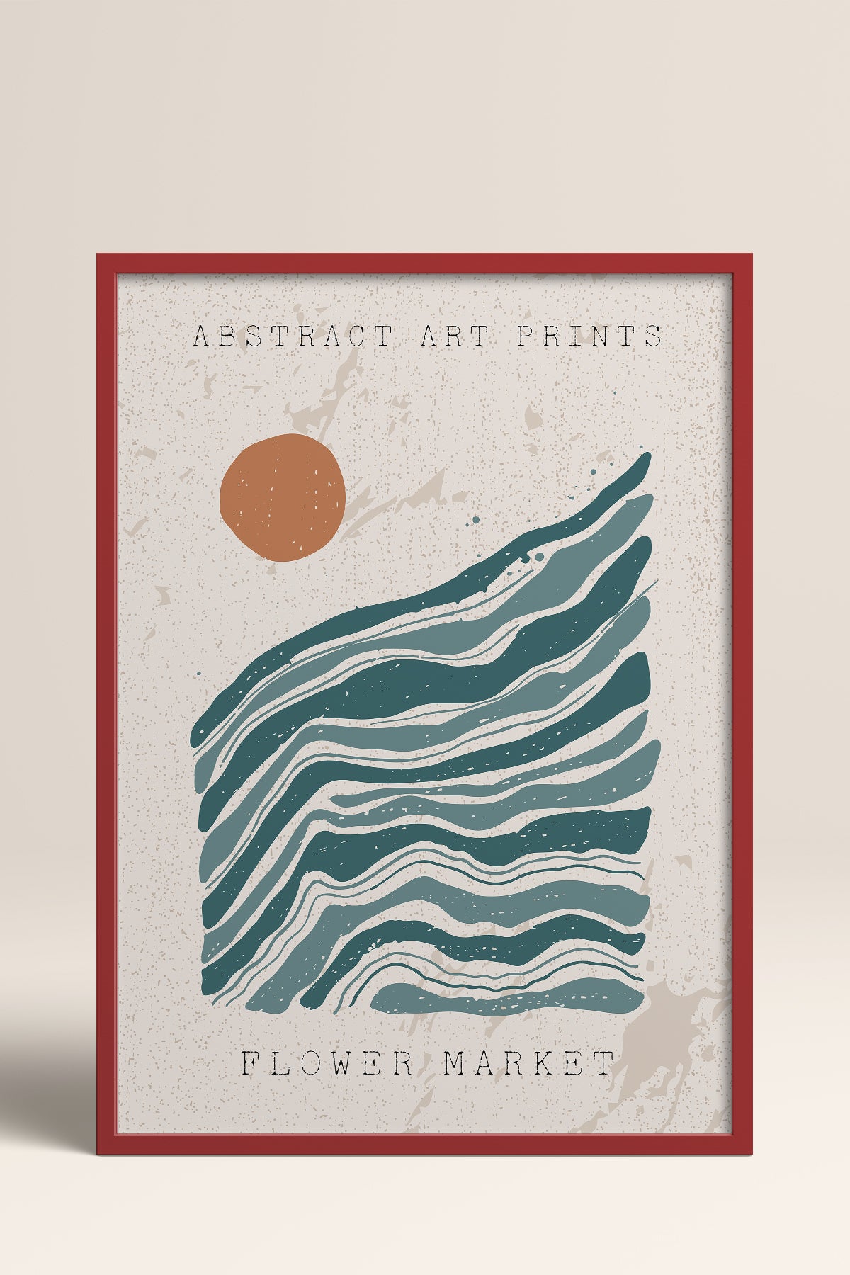 HOMEPACK Ahşap Çerçeveli Tablo Çerçeveli Poster Sanatsal Modern Duvar Dekoru FLOWER-10