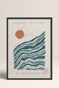 HOMEPACK Ahşap Çerçeveli Tablo Çerçeveli Poster Sanatsal Modern Duvar Dekoru FLOWER-10