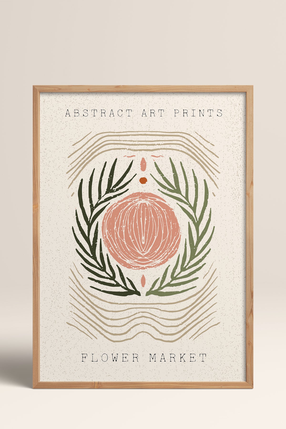 HOMEPACK Ahşap Çerçeveli Tablo Çerçeveli Poster Sanatsal Modern Duvar Dekoru FLOWER-100