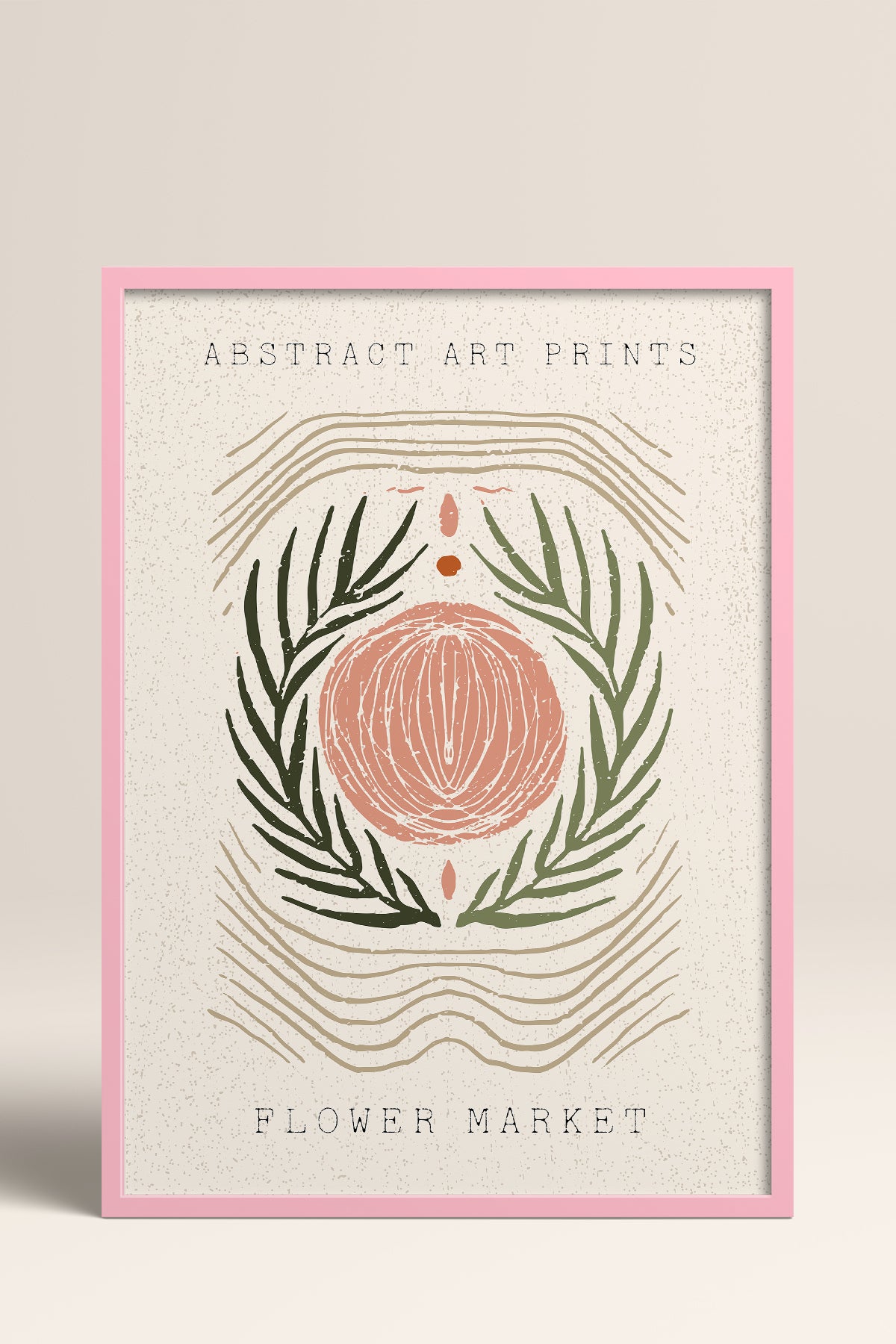 HOMEPACK Ahşap Çerçeveli Tablo Çerçeveli Poster Sanatsal Modern Duvar Dekoru FLOWER-100