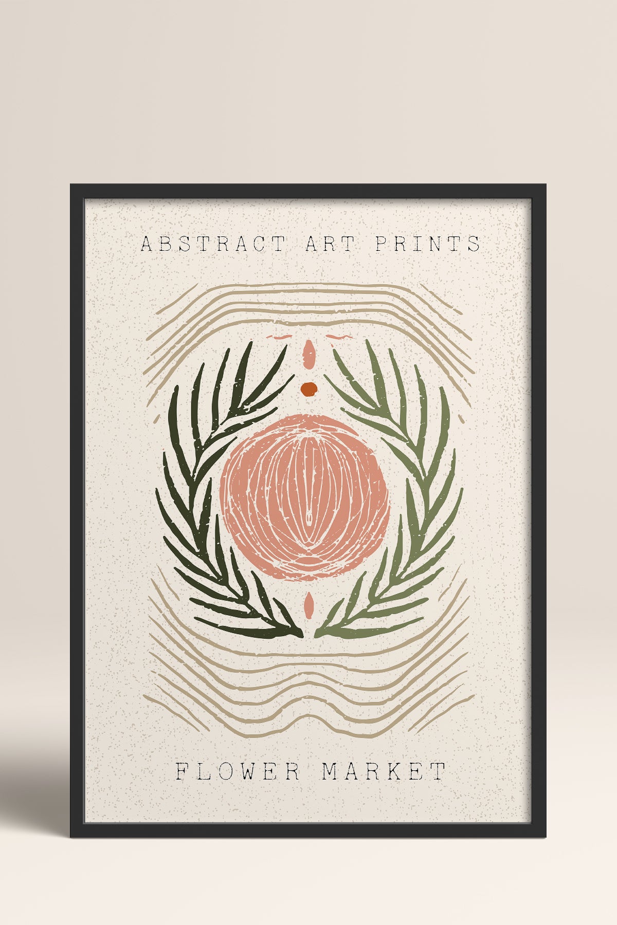 HOMEPACK Ahşap Çerçeveli Tablo Çerçeveli Poster Sanatsal Modern Duvar Dekoru FLOWER-100