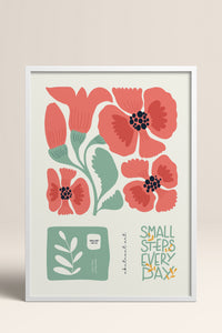 HOMEPACK Ahşap Çerçeveli Tablo Çerçeveli Poster Sanatsal Modern Duvar Dekoru FLOWER-102