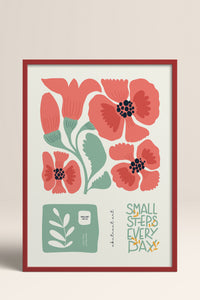 HOMEPACK Ahşap Çerçeveli Tablo Çerçeveli Poster Sanatsal Modern Duvar Dekoru FLOWER-102
