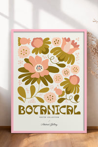 HOMEPACK Ahşap Çerçeveli Tablo Çerçeveli Poster Sanatsal Modern Duvar Dekoru FLOWER-103