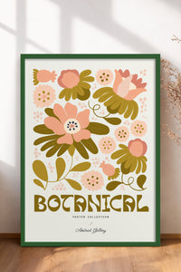 HOMEPACK Ahşap Çerçeveli Tablo Çerçeveli Poster Sanatsal Modern Duvar Dekoru FLOWER-103