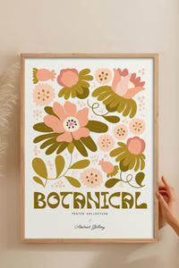 HOMEPACK Ahşap Çerçeveli Tablo Çerçeveli Poster Sanatsal Modern Duvar Dekoru FLOWER-103