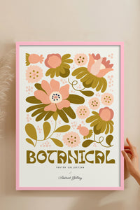 HOMEPACK Ahşap Çerçeveli Tablo Çerçeveli Poster Sanatsal Modern Duvar Dekoru FLOWER-103