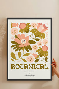 HOMEPACK Ahşap Çerçeveli Tablo Çerçeveli Poster Sanatsal Modern Duvar Dekoru FLOWER-103