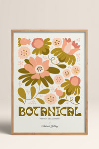 HOMEPACK Ahşap Çerçeveli Tablo Çerçeveli Poster Sanatsal Modern Duvar Dekoru FLOWER-103