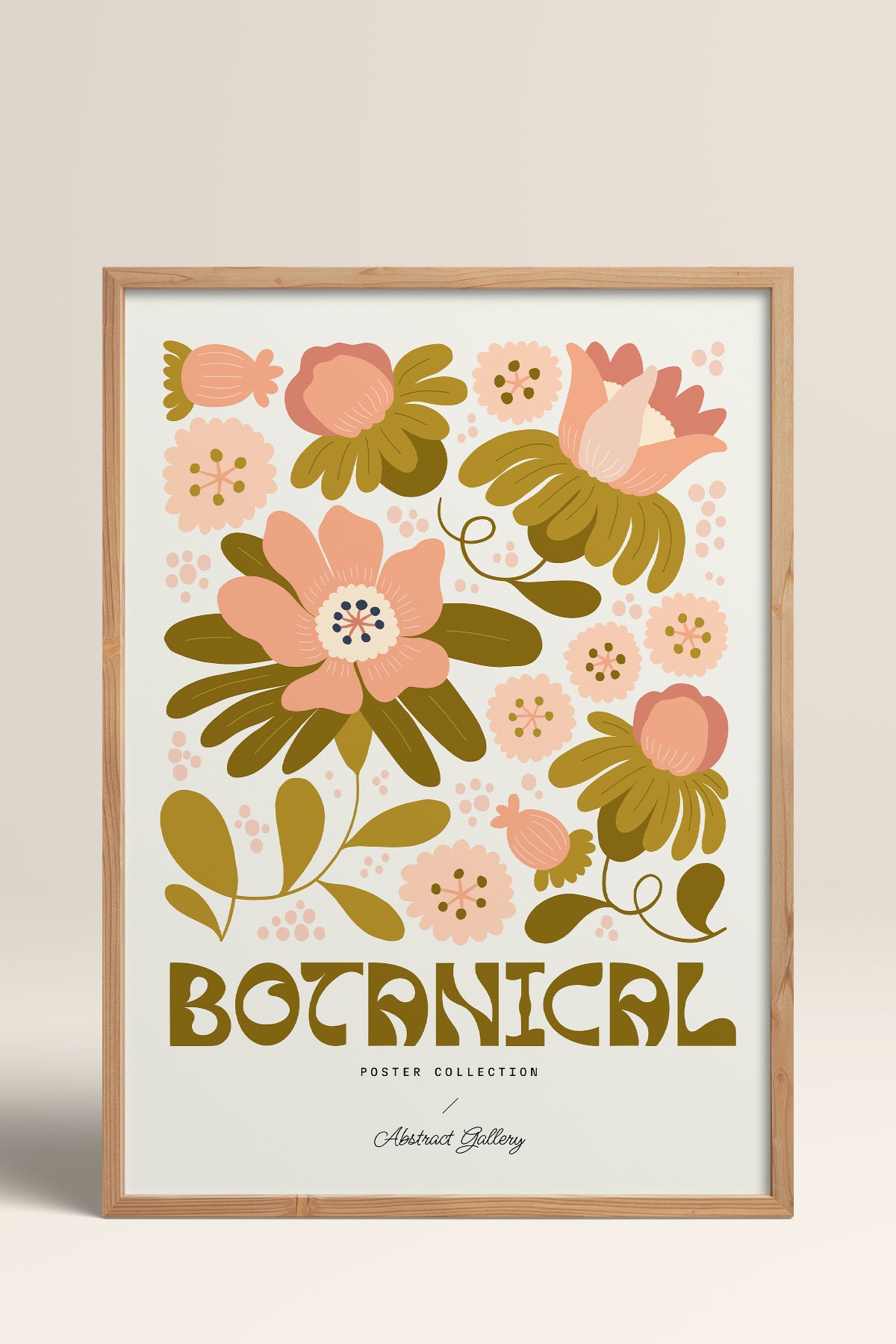 HOMEPACK Ahşap Çerçeveli Tablo Çerçeveli Poster Sanatsal Modern Duvar Dekoru FLOWER-103