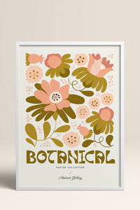 HOMEPACK Ahşap Çerçeveli Tablo Çerçeveli Poster Sanatsal Modern Duvar Dekoru FLOWER-103