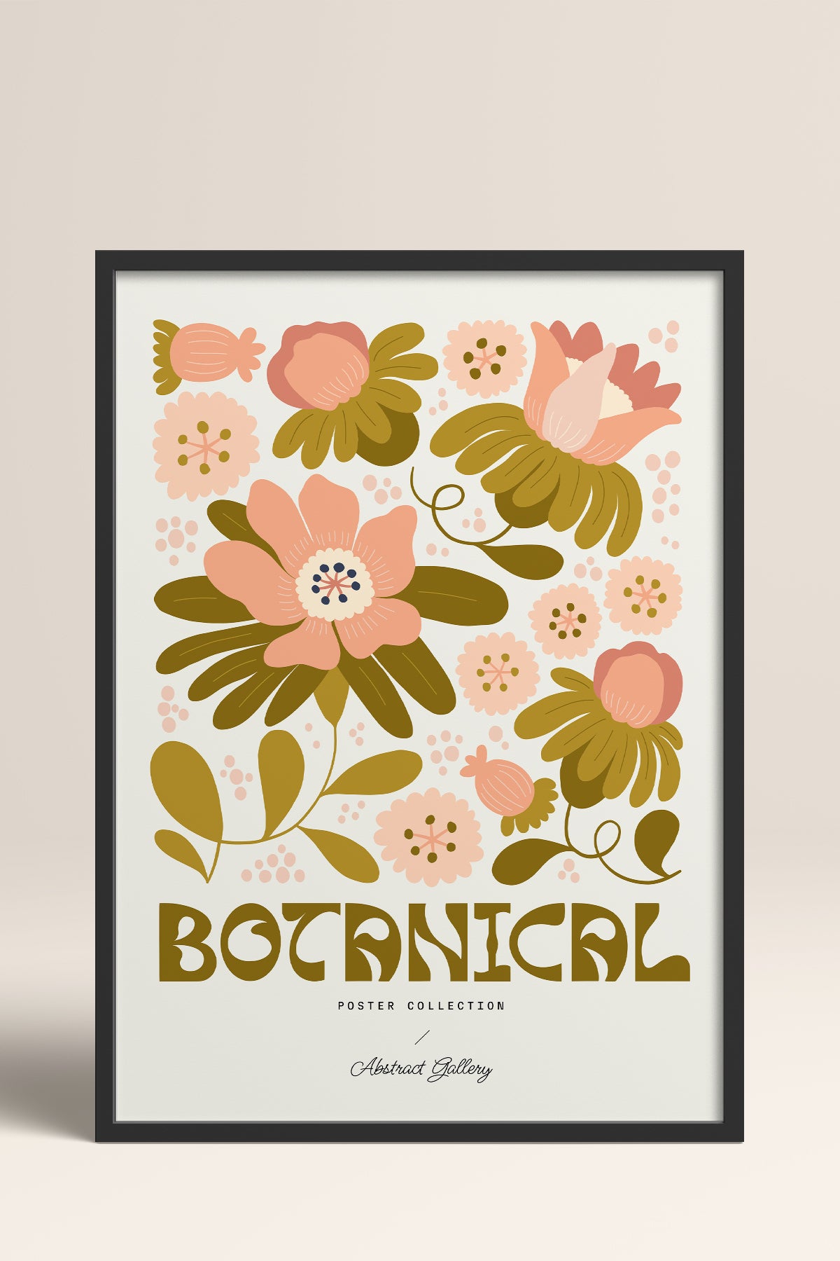 HOMEPACK Ahşap Çerçeveli Tablo Çerçeveli Poster Sanatsal Modern Duvar Dekoru FLOWER-103