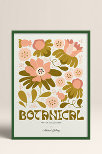 HOMEPACK Ahşap Çerçeveli Tablo Çerçeveli Poster Sanatsal Modern Duvar Dekoru FLOWER-103