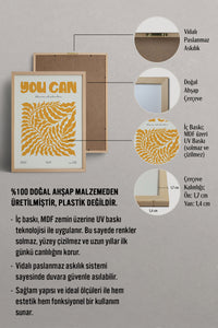 HOMEPACK Ahşap Çerçeveli Tablo Çerçeveli Poster Sanatsal Modern Duvar Dekoru FLOWER-105