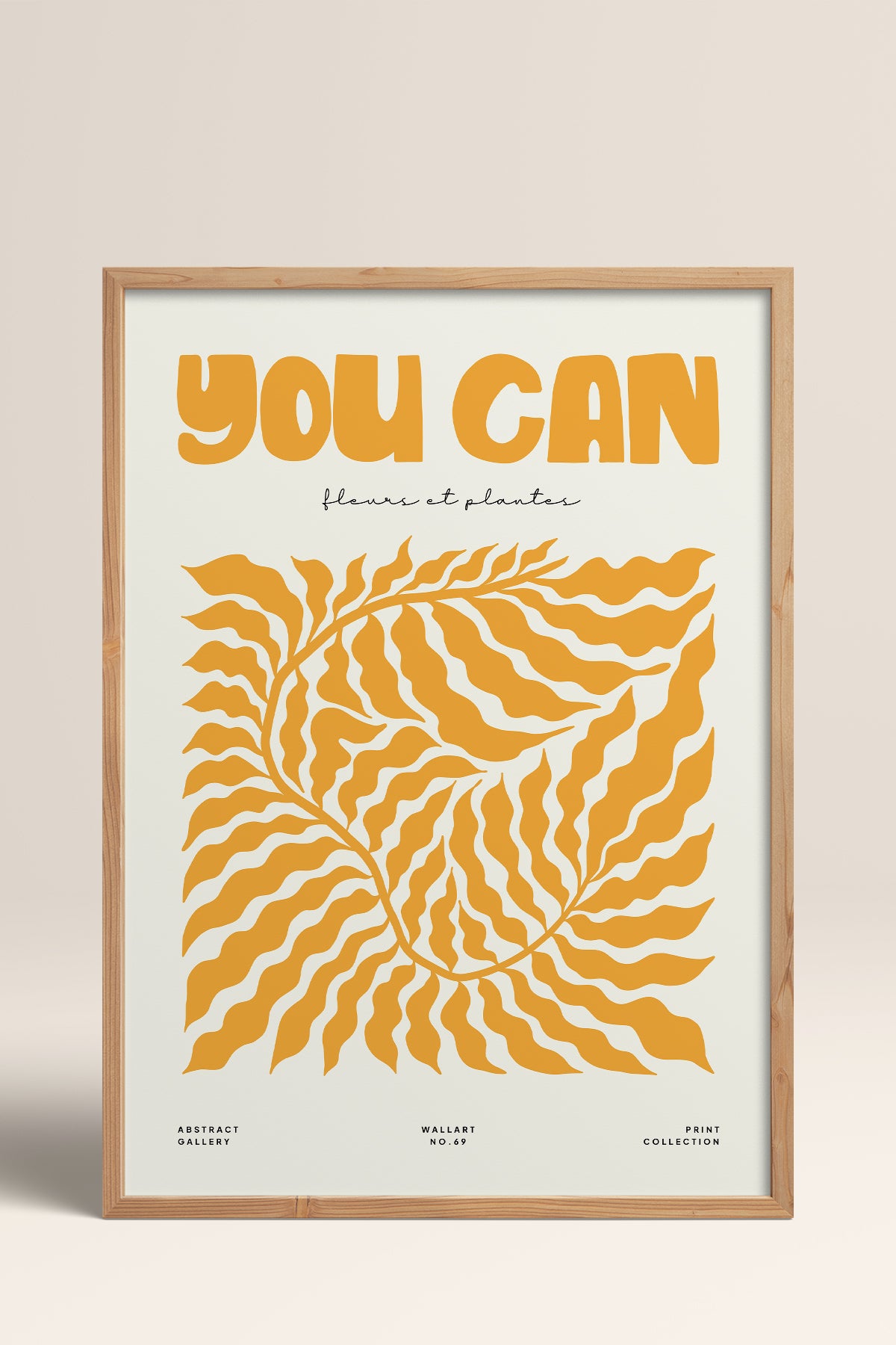 HOMEPACK Ahşap Çerçeveli Tablo Çerçeveli Poster Sanatsal Modern Duvar Dekoru FLOWER-105
