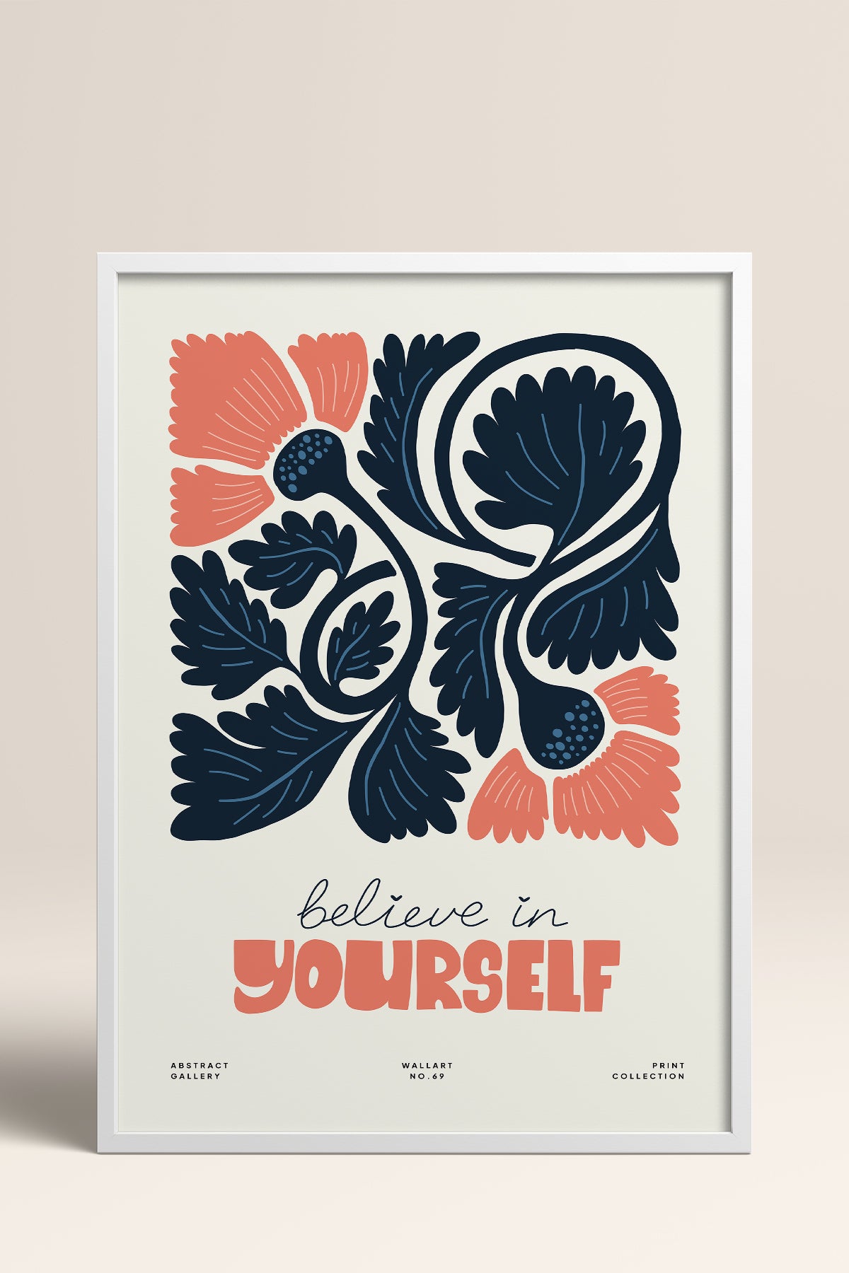 HOMEPACK Ahşap Çerçeveli Tablo Çerçeveli Poster Sanatsal Modern Duvar Dekoru FLOWER-108