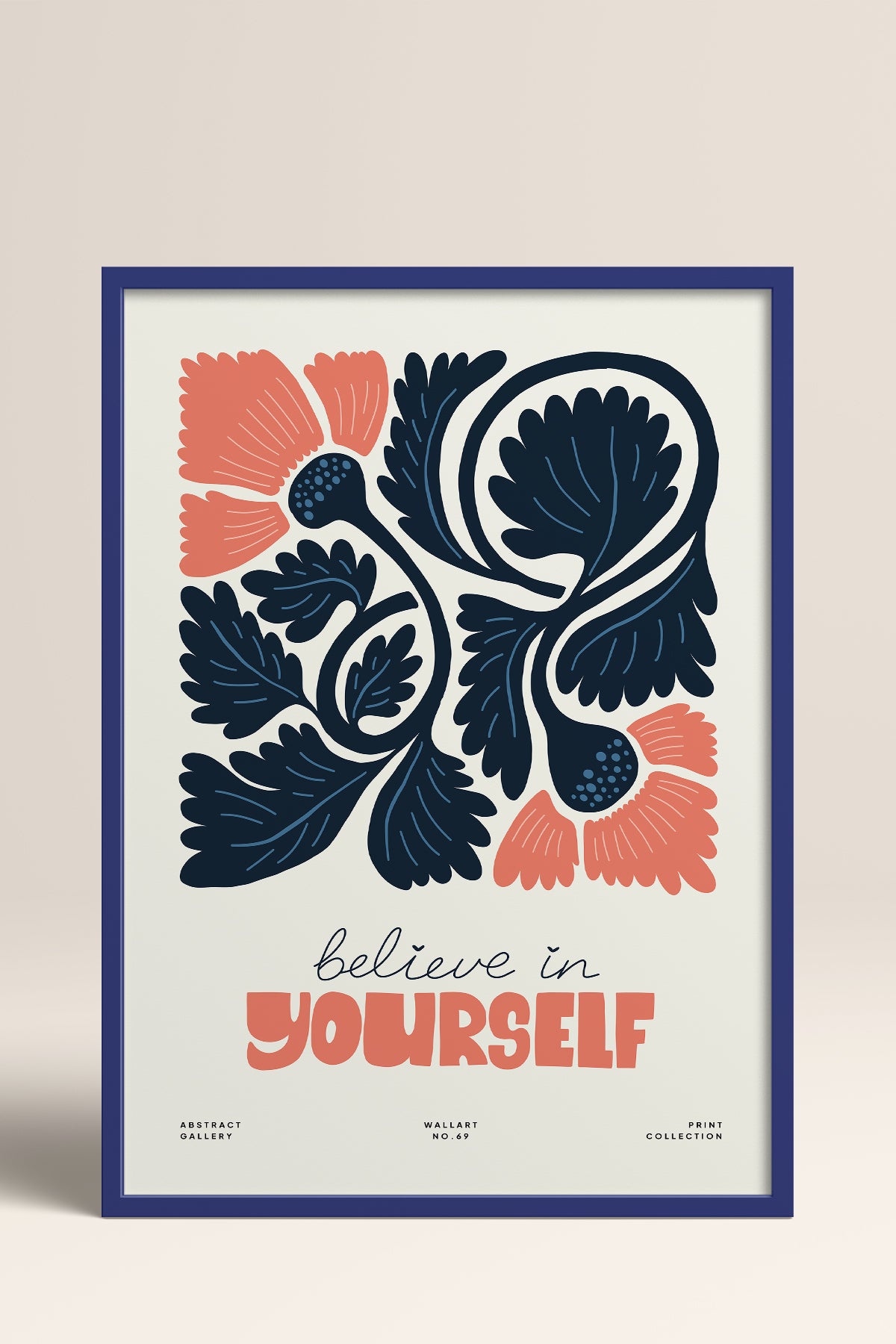 HOMEPACK Ahşap Çerçeveli Tablo Çerçeveli Poster Sanatsal Modern Duvar Dekoru FLOWER-108