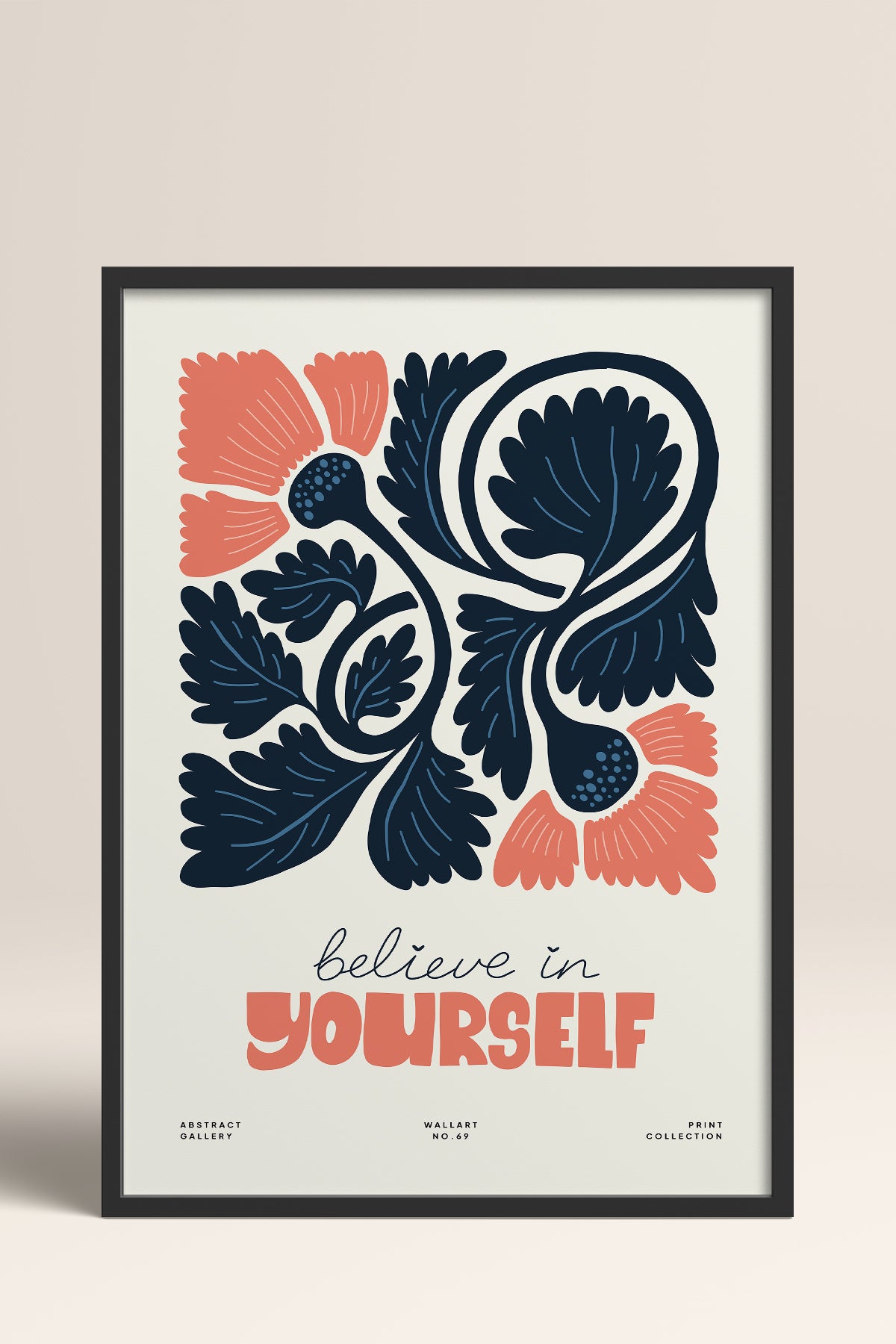 HOMEPACK Ahşap Çerçeveli Tablo Çerçeveli Poster Sanatsal Modern Duvar Dekoru FLOWER-108